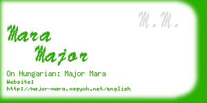 mara major business card